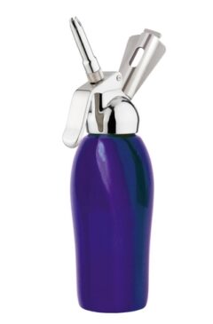 Sifon pentru frisca din inox, model de culoare albastra, luciu metalizat superfinisat, 4442